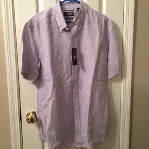 PURPLE Chaps Short-Sleeve Button-Up Size L